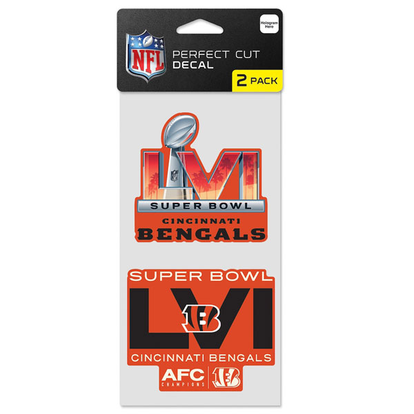 Cincinnati Bengals Super Bowl Bound 4″ x 8″ Perfect Cut Decal 2