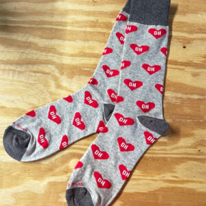 Ohio Heart Gray Socks