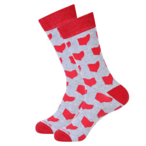 Ohio Red and Grey Socks